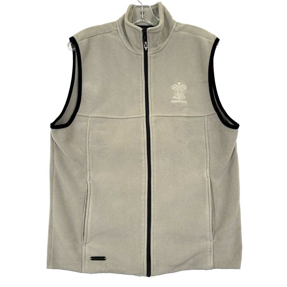 LevelWear Pelham Golf Club Ruggediers Fleece Vest Size S Gray Full Zip Gorpcore